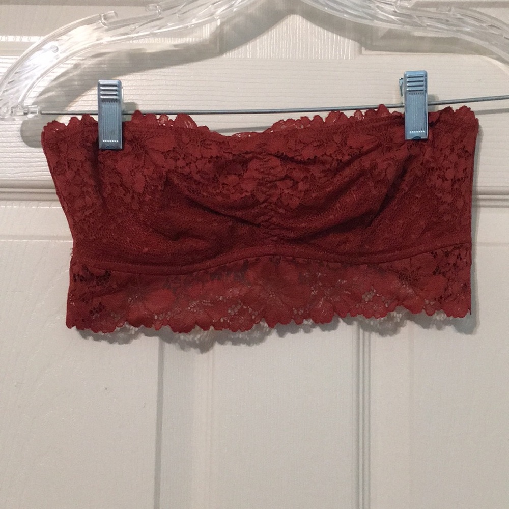 Lacy Unlined Bandeau Bra